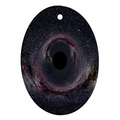 Black Hole Blue Space Galaxy Star Ornament (Oval)