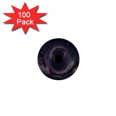 Black Hole Blue Space Galaxy Star 1  Mini Buttons (100 pack) 