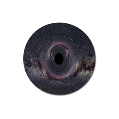 Black Hole Blue Space Galaxy Star Magnet 3  (Round)