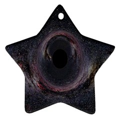 Black Hole Blue Space Galaxy Star Star Ornament (Two Sides)