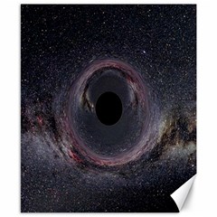 Black Hole Blue Space Galaxy Star Canvas 8  x 10 