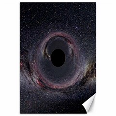 Black Hole Blue Space Galaxy Star Canvas 12  x 18  