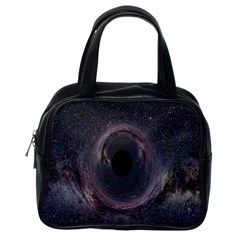 Black Hole Blue Space Galaxy Star Classic Handbags (One Side)