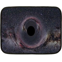 Black Hole Blue Space Galaxy Star Double Sided Fleece Blanket (Mini) 