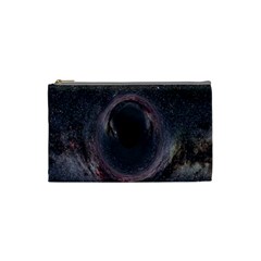 Black Hole Blue Space Galaxy Star Cosmetic Bag (Small) 