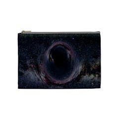 Black Hole Blue Space Galaxy Star Cosmetic Bag (Medium) 