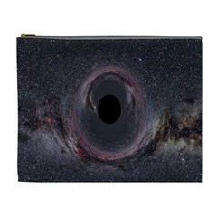 Black Hole Blue Space Galaxy Star Cosmetic Bag (XL)