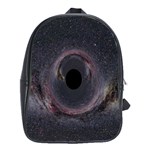 Black Hole Blue Space Galaxy Star School Bag (Large) Front