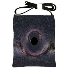Black Hole Blue Space Galaxy Star Shoulder Sling Bags by Mariart