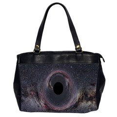 Black Hole Blue Space Galaxy Star Office Handbags (2 Sides) 