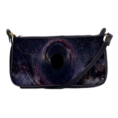 Black Hole Blue Space Galaxy Star Shoulder Clutch Bags by Mariart