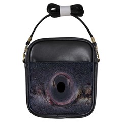 Black Hole Blue Space Galaxy Star Girls Sling Bags