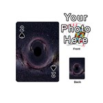 Black Hole Blue Space Galaxy Star Playing Cards 54 (Mini)  Front - Spade2