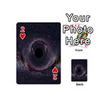 Black Hole Blue Space Galaxy Star Playing Cards 54 (Mini)  Front - Heart2