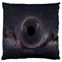Black Hole Blue Space Galaxy Star Large Cushion Case (Two Sides)