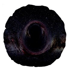 Black Hole Blue Space Galaxy Star Large 18  Premium Round Cushions