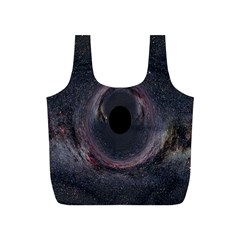 Black Hole Blue Space Galaxy Star Full Print Recycle Bags (S) 