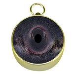 Black Hole Blue Space Galaxy Star Gold Compasses Front