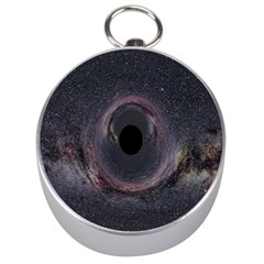 Black Hole Blue Space Galaxy Star Silver Compasses