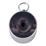 Black Hole Blue Space Galaxy Star Mini Silver Compasses Front
