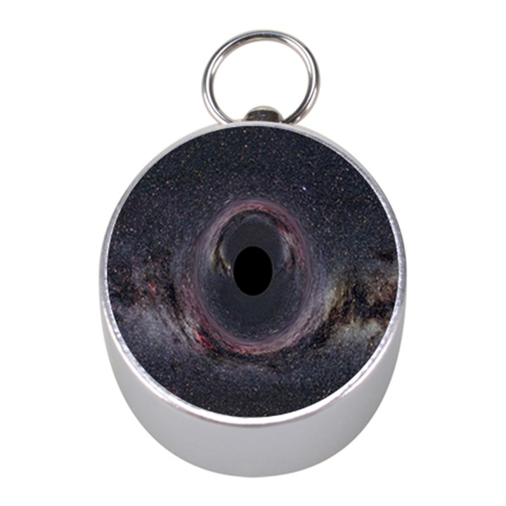 Black Hole Blue Space Galaxy Star Mini Silver Compasses