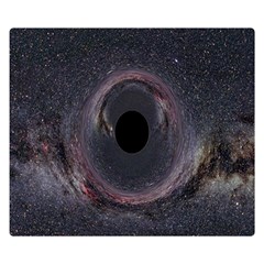 Black Hole Blue Space Galaxy Star Double Sided Flano Blanket (Small) 