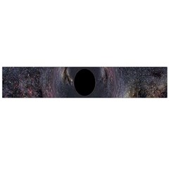 Black Hole Blue Space Galaxy Star Flano Scarf (Large)