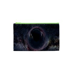 Black Hole Blue Space Galaxy Star Cosmetic Bag (XS)