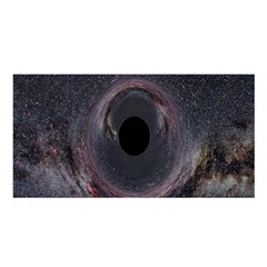 Black Hole Blue Space Galaxy Star Satin Shawl