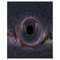 Black Hole Blue Space Galaxy Star Drawstring Bag (small)