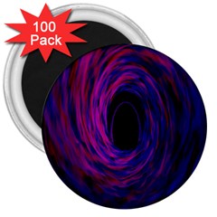 Black Hole Rainbow Blue Purple 3  Magnets (100 Pack)