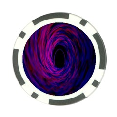 Black Hole Rainbow Blue Purple Poker Chip Card Guard