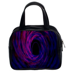 Black Hole Rainbow Blue Purple Classic Handbags (2 Sides)