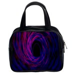 Black Hole Rainbow Blue Purple Classic Handbags (2 Sides) Front