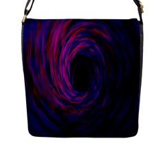 Black Hole Rainbow Blue Purple Flap Messenger Bag (l)  by Mariart