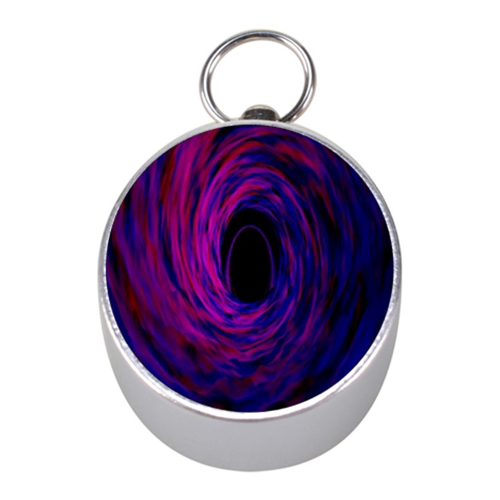 Black Hole Rainbow Blue Purple Mini Silver Compasses