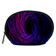 Black Hole Rainbow Blue Purple Accessory Pouches (medium)  by Mariart