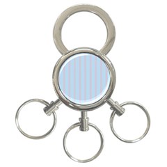 Bleu Pink Line Vertical 3-ring Key Chains