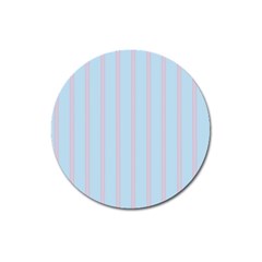 Bleu Pink Line Vertical Magnet 3  (round) by Mariart