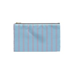 Bleu Pink Line Vertical Cosmetic Bag (small) 
