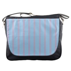 Bleu Pink Line Vertical Messenger Bags by Mariart