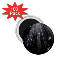 Black Rays Light Stars Space 1 75  Magnets (100 Pack) 