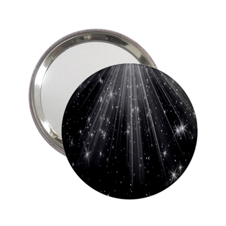 Black Rays Light Stars Space 2.25  Handbag Mirrors