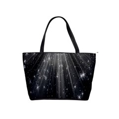 Black Rays Light Stars Space Shoulder Handbags by Mariart