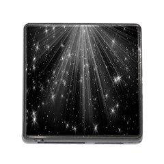 Black Rays Light Stars Space Memory Card Reader (square) by Mariart