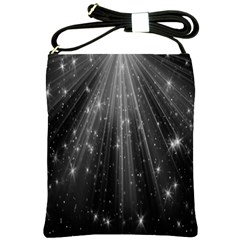 Black Rays Light Stars Space Shoulder Sling Bags