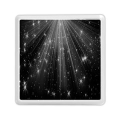 Black Rays Light Stars Space Memory Card Reader (square)  by Mariart