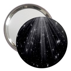 Black Rays Light Stars Space 3  Handbag Mirrors by Mariart