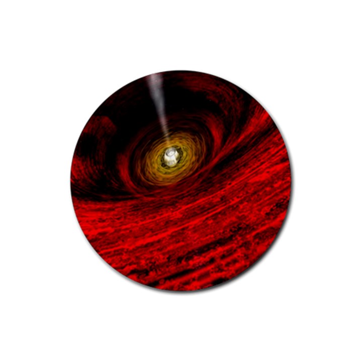 Black Red Space Hole Rubber Round Coaster (4 pack) 