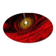 Black Red Space Hole Oval Magnet by Mariart